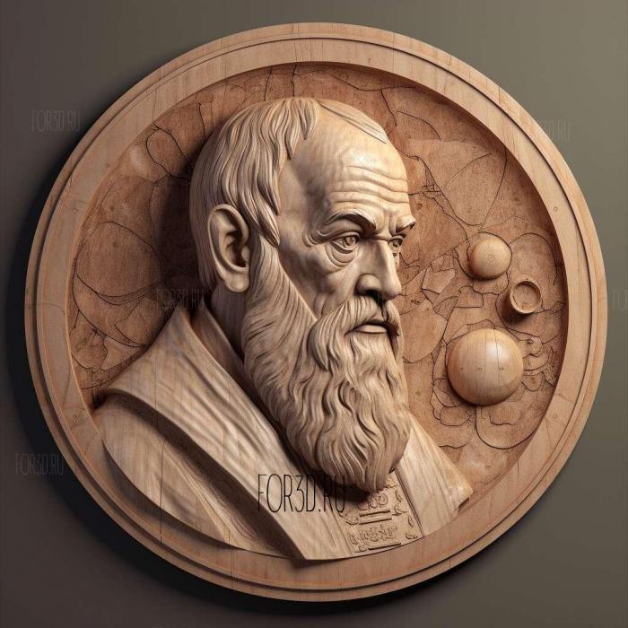 Galileo Galilei 4 stl model for CNC